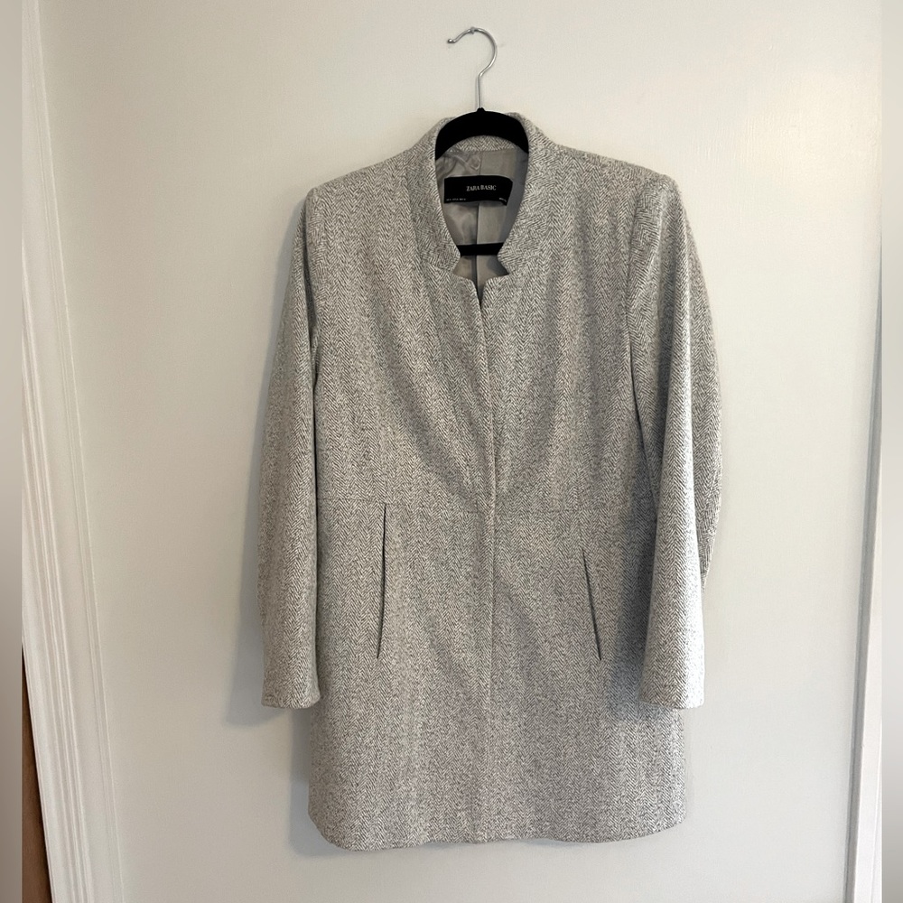 Zara Herringbone Blazer Jacket